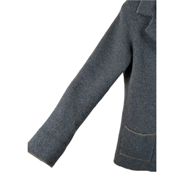 Cocogio Wool Blend Knit Jacket Shacket Blazer Made in Italy Long Sleeves Size M - Picture 5 of 6